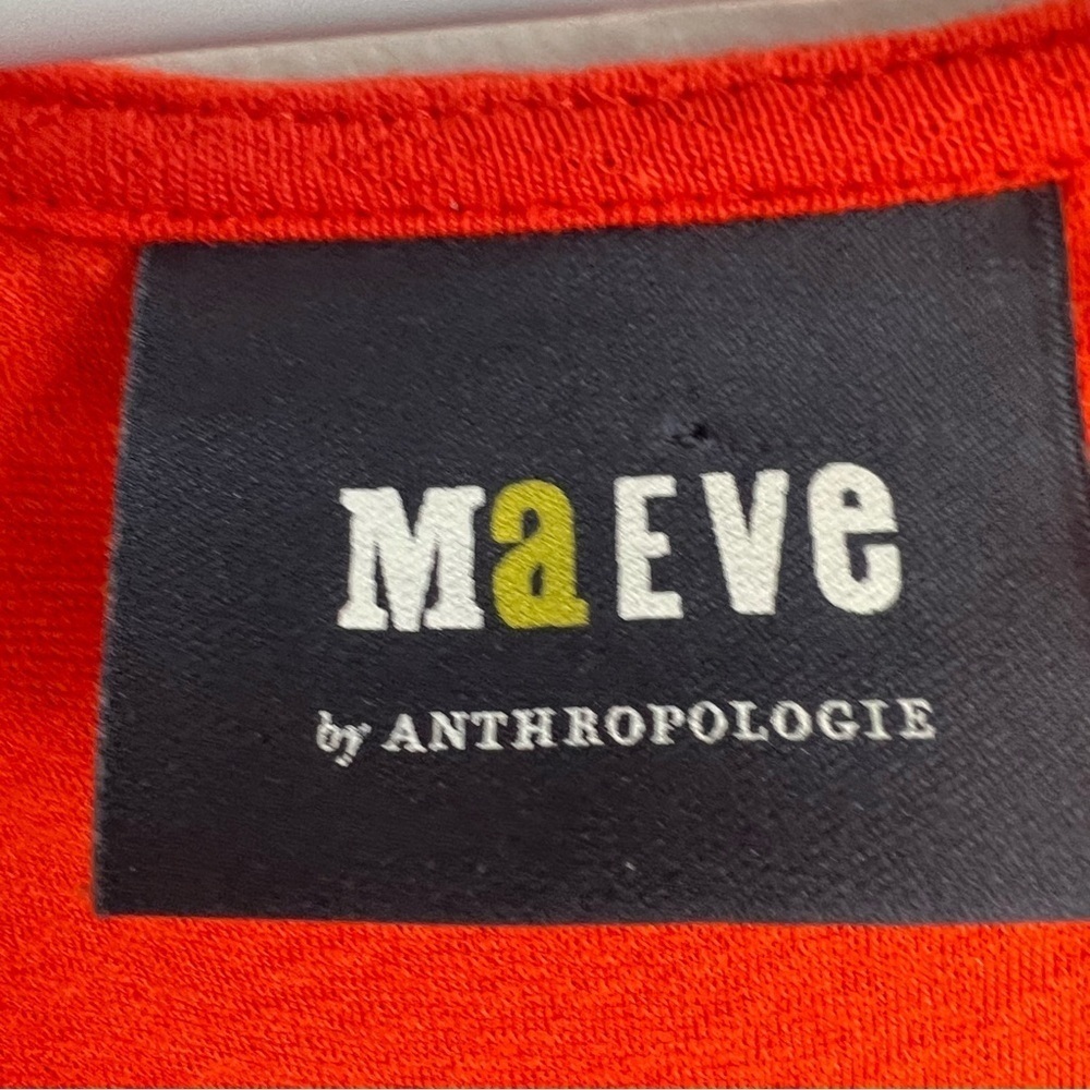Maeve Anthropology Womens Sweetheart Blouse Orange Sz S Contemporary Cottagecore - Picture 6 of 9